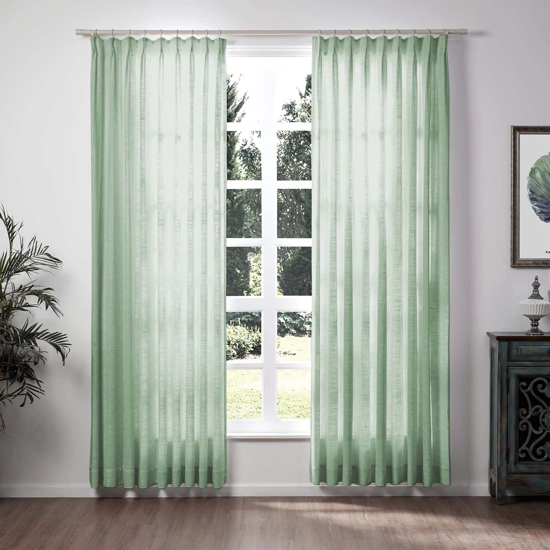 Lily Linen Curtains & Drapes Soft Top-Neutral Decor