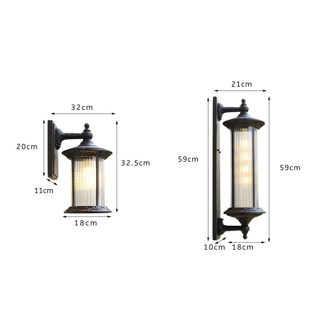 Silas Coffee Gold Vintage Outdoor Wall Lights