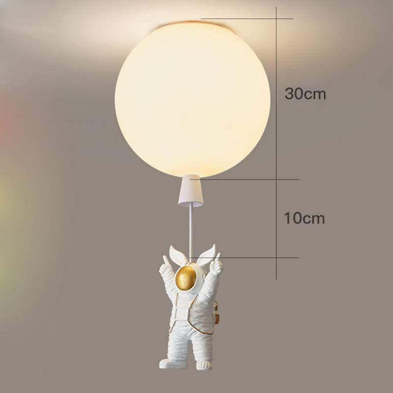 Aria Astronaut Balloon Flush Mount Ceiling Light, L 20/25/30/35cm - Neutral Decor