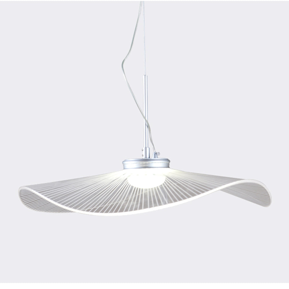 Arisha Designer Lotus Leaf Shaped Metal Pendant Light,White - Neutral Decor