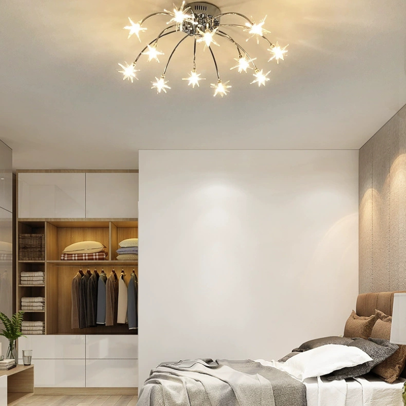 Arisha Art Deco Starry Flush Mount Ceiling Light - Neutral Decor