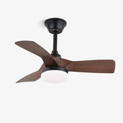 Arden Minimalist Black Wood Ceiling Fan Light-Neutral Decor
