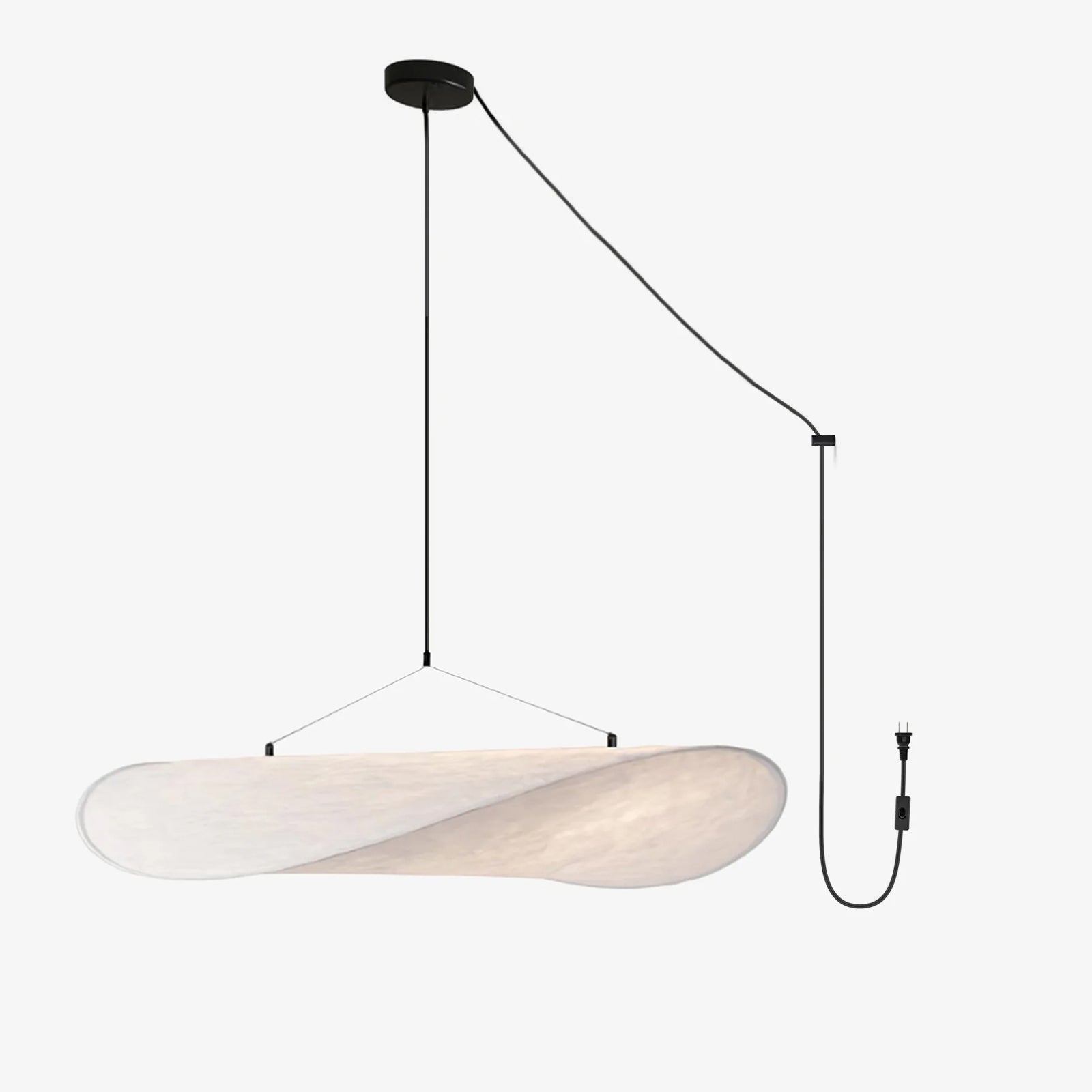 Twist Pendant Contemporary Swag Light-Neutral Decor