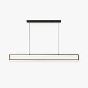 Arisha Modern Metal Vertical Rectangular Pendant Light, Black - Neutral Decor