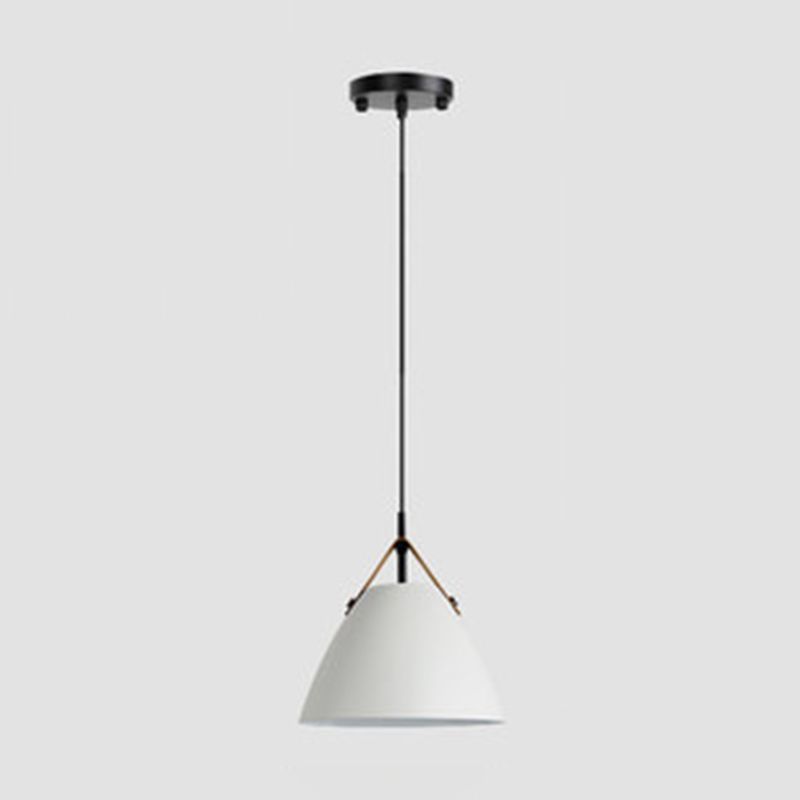 Valentina Modern Frisbee Shaped Metal Pendant Light, Black/White - Neutral Decor