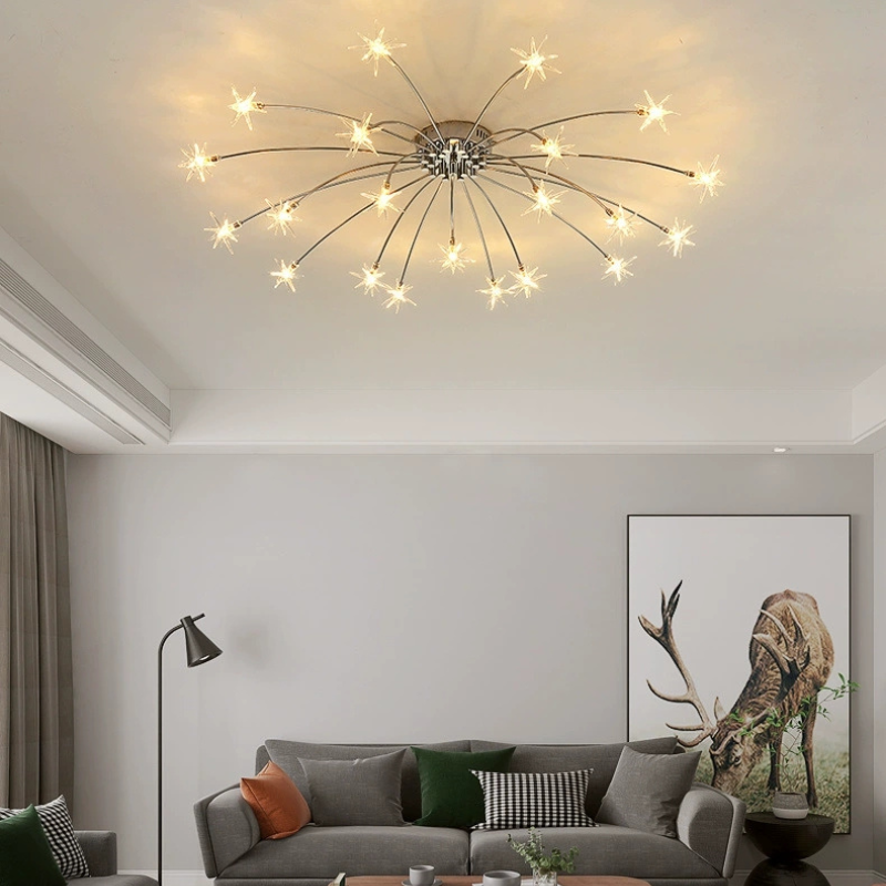 Arisha Art Deco Starry Flush Mount Ceiling Light - Neutral Decor