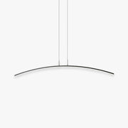 Arisha Curved Linear Pendant Light for Dining Room, Black/White - Neutral Decor