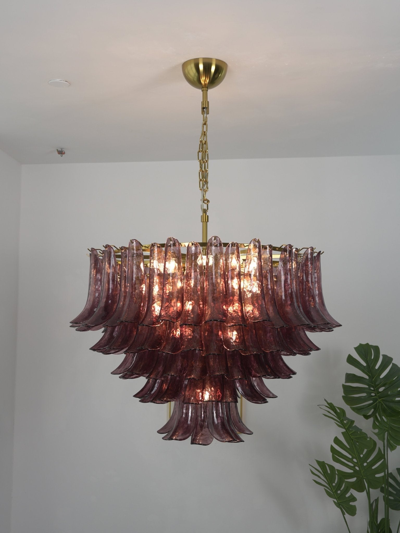 Amethyst Bloom Chandelier-Neutral Decor