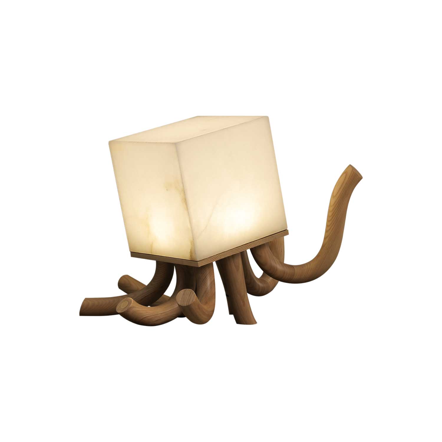 Dravk Tentacle Alabaster Table Lamp-Neutral Decor