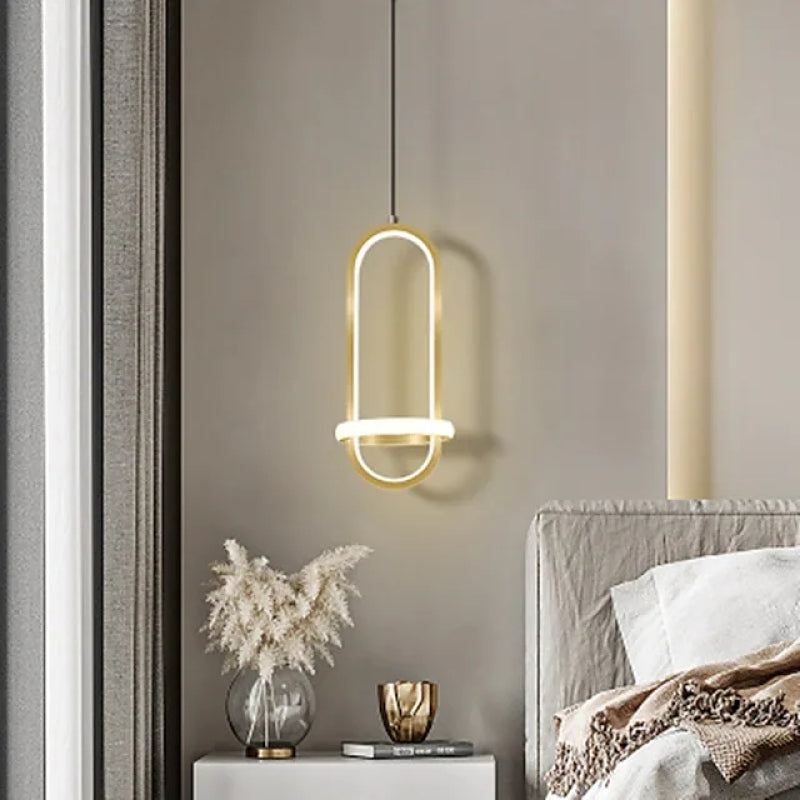 Arisha Modern Minimalist LED Ring Pendant Light Bedsides - Neutral Decor