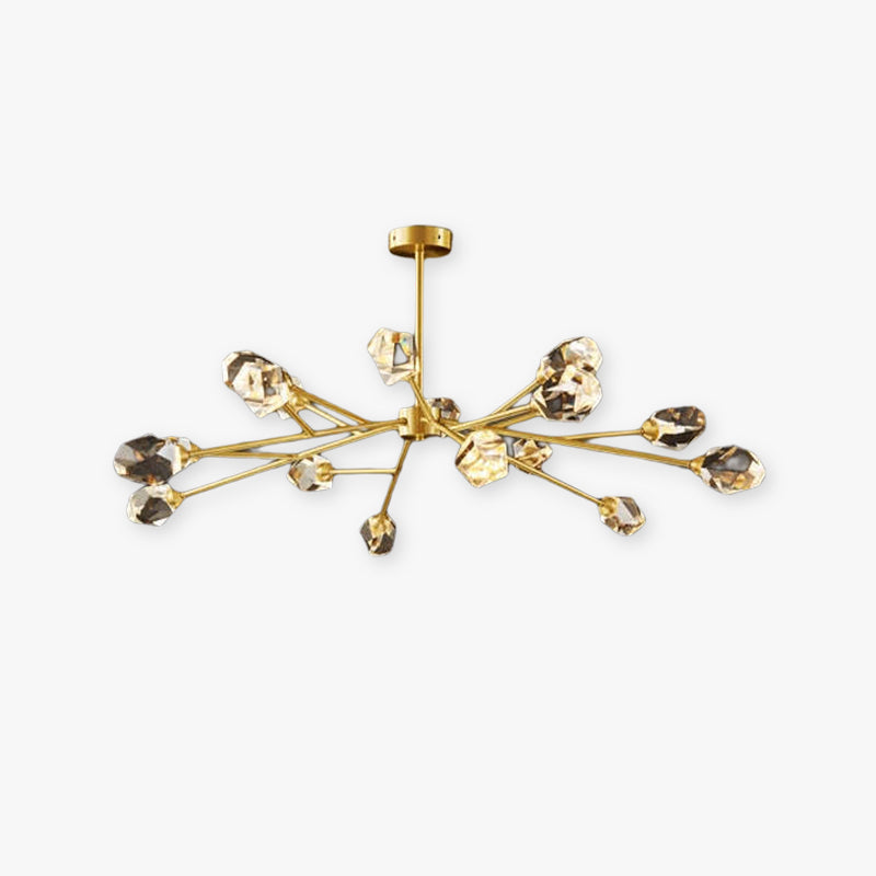 Kristy Luxurious Crystal Chandelier Living Room Golden - Neutral Decor
