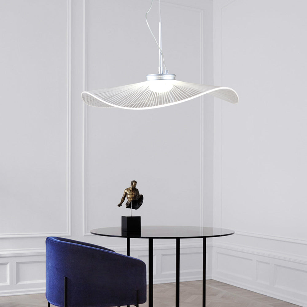 Arisha Designer Lotus Leaf Shaped Metal Pendant Light,White - Neutral Decor