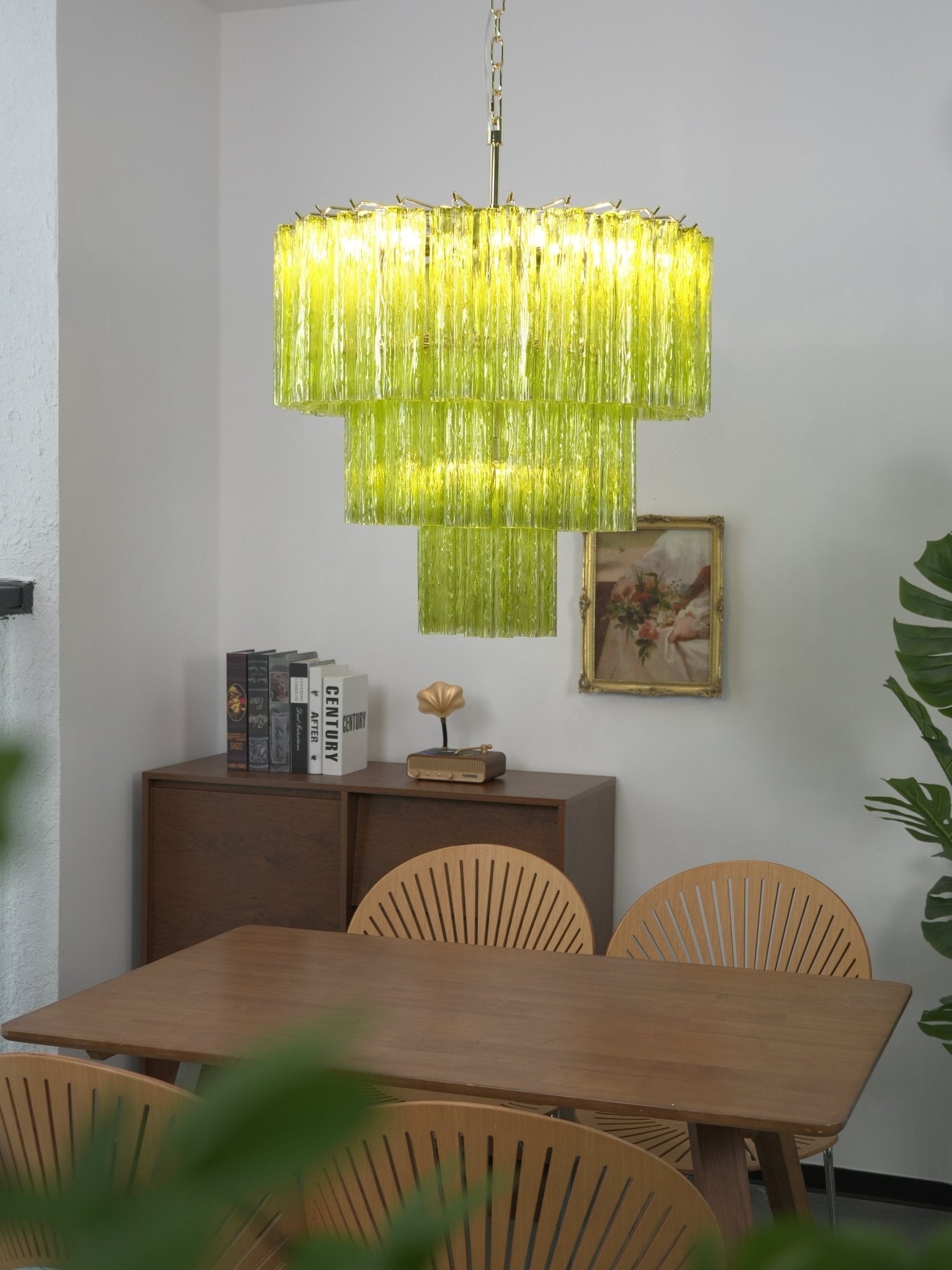 Wexn Glacier Tier Glass Chandelier-Neutral Decor