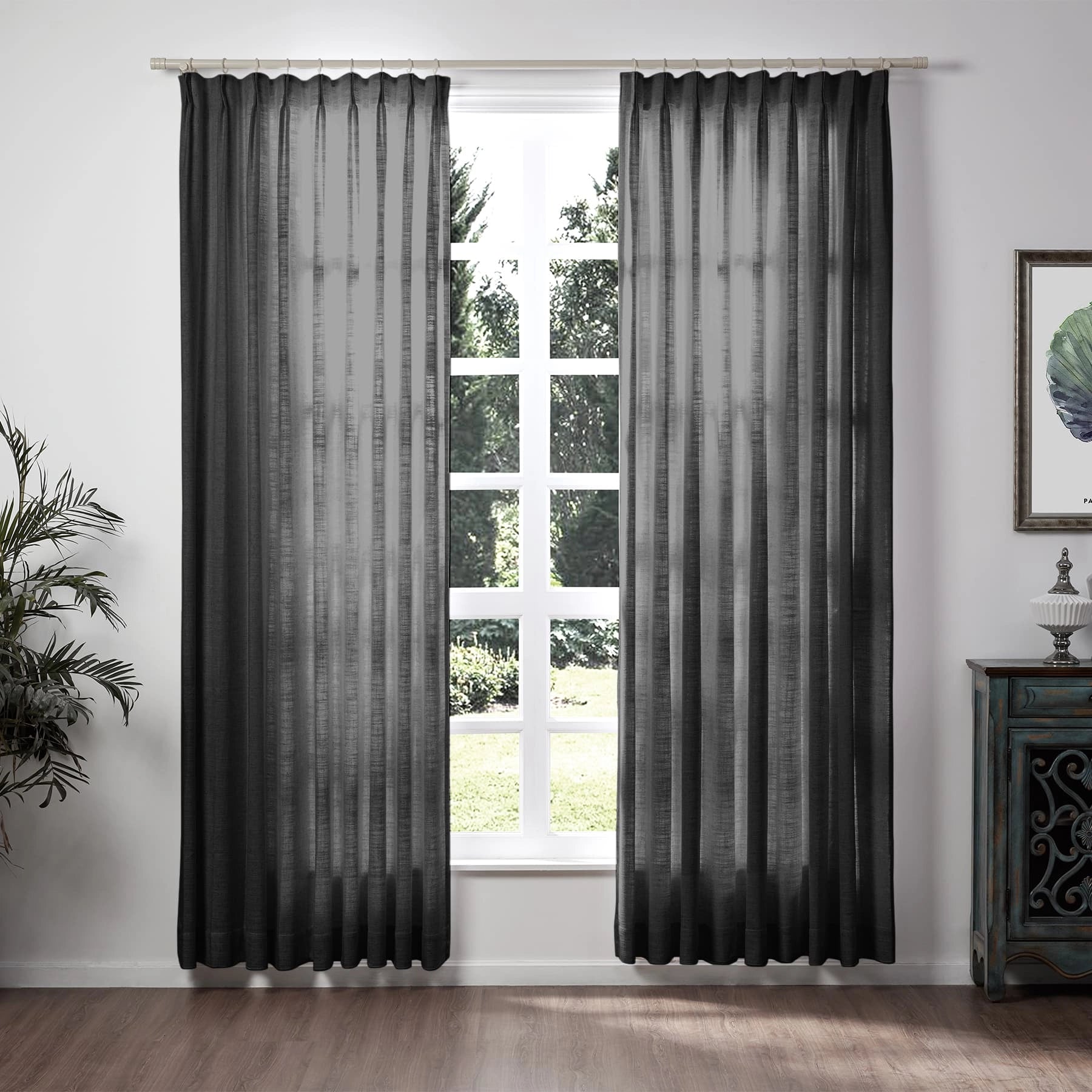 Lily Linen Curtains & Drapes Soft Top-Neutral Decor