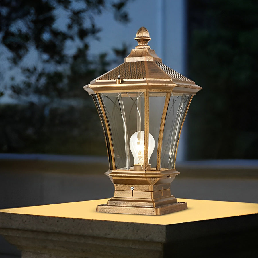 Ulric Vintage LED Retro Solar Outdoor Fence Post Lights