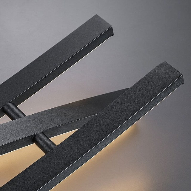 Arisha Modern Linear Metal Pendant Light, Black - Neutral Decor