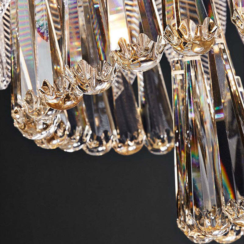 Arisha Luxury Feather Crystal Chandelier, Living Room - Neutral Decor