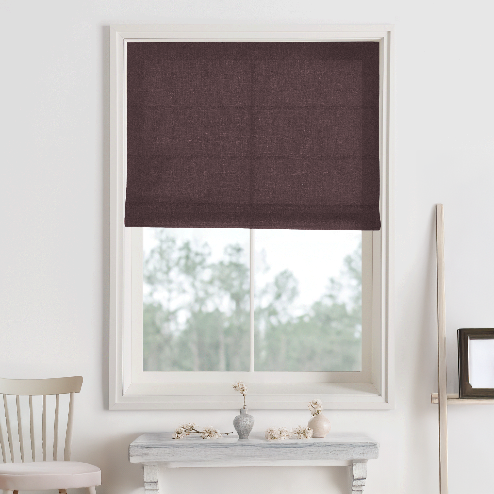 Bella Cotton Roman Shades & Blinds-Neutral Decor