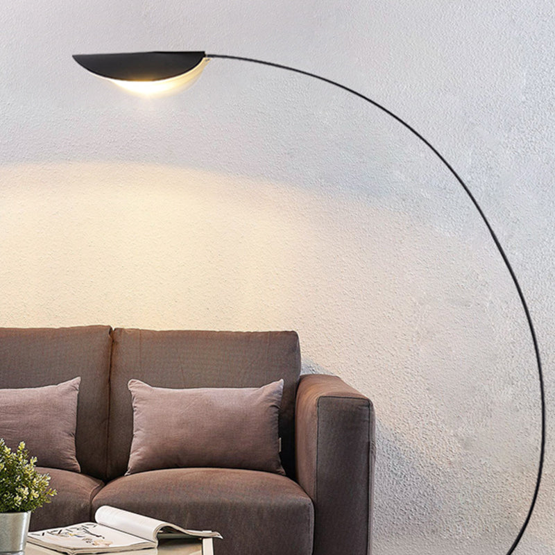Edge Modern Arch Metal Floor Lamp, Black - Neutral Decor