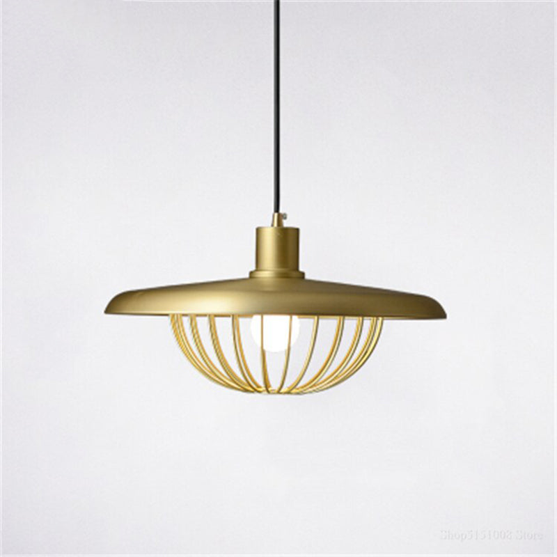 Arisha Modern Nordic Dome Pendant Light, Gold/Brown/Grey/Brown/Wood - Neutral Decor