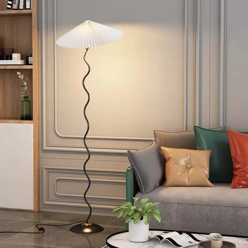 Ritta Modern Mushroom Fabric Led Floor Lamp - Neutral Decor