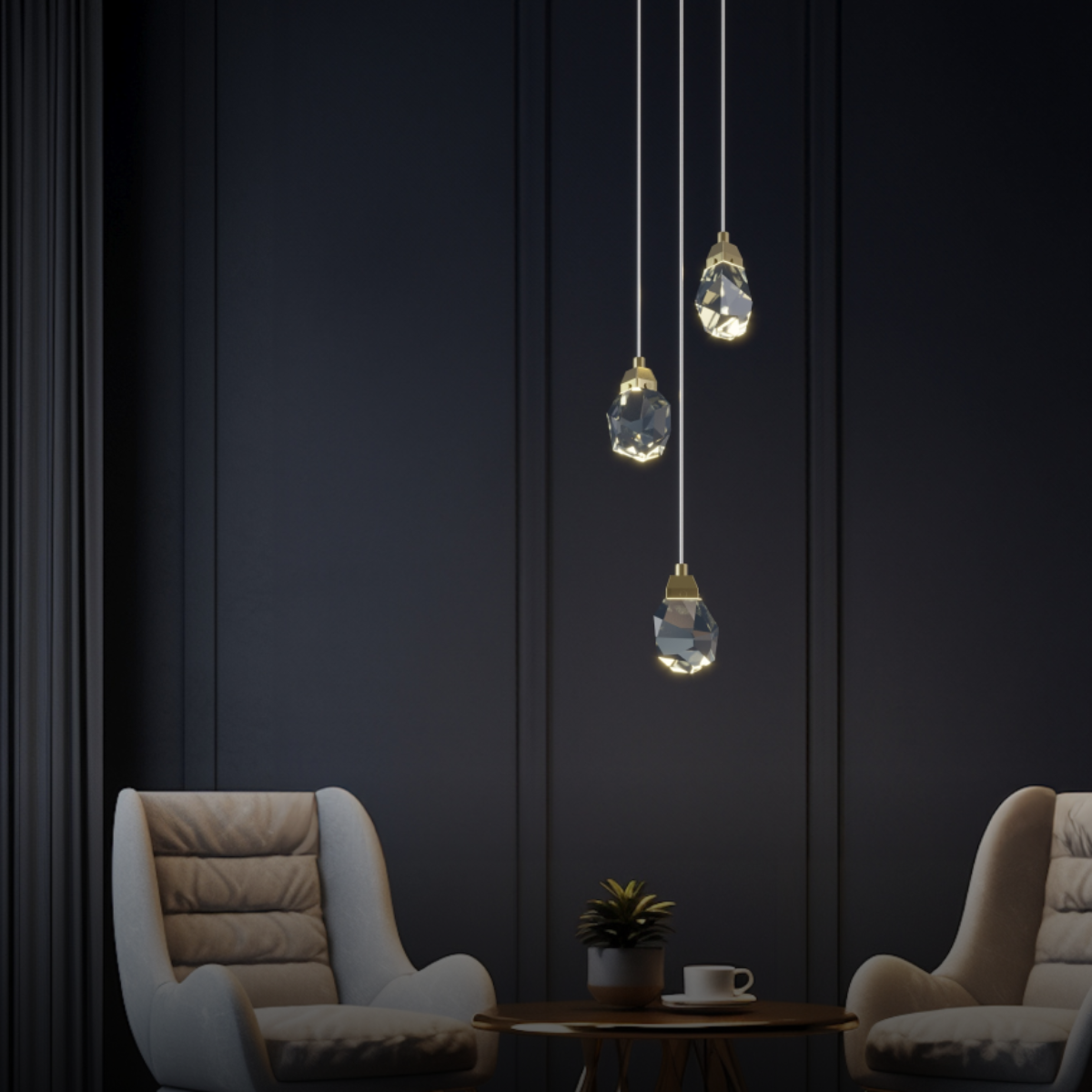 Kristy Design Ball Glass/Metal Pendant Light Gold - Neutral Decor