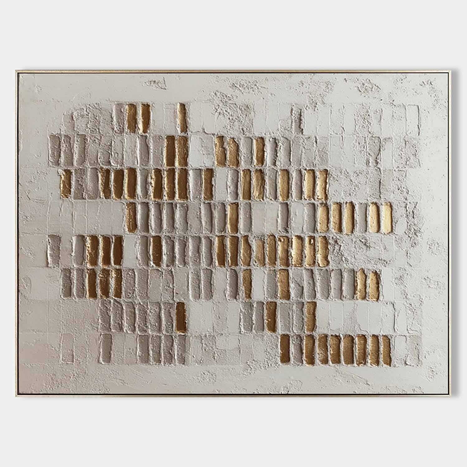Wall Art Horizontal 3D Impasto Gold - Neutralighting