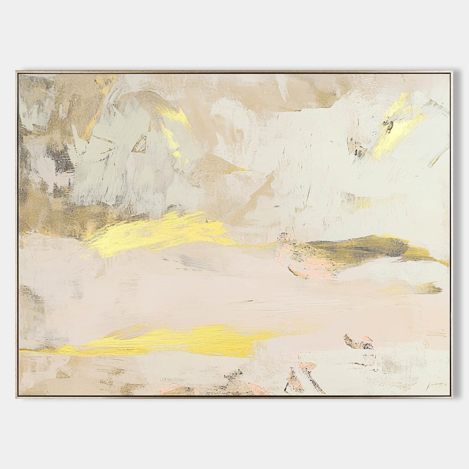 Wall Art Soft Textured Layered Gold - Neutralighting