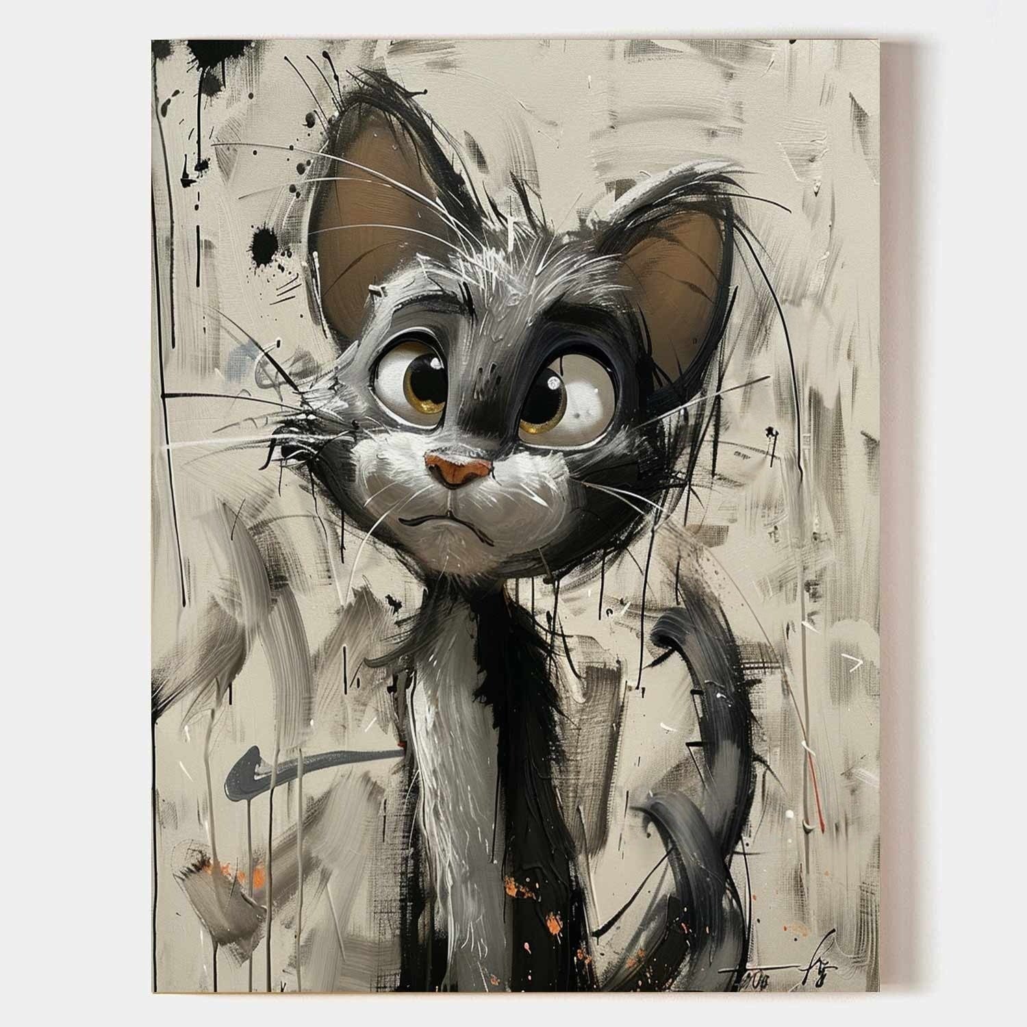 Wall Art Textured Expressive Brushstroke - Neutralighting