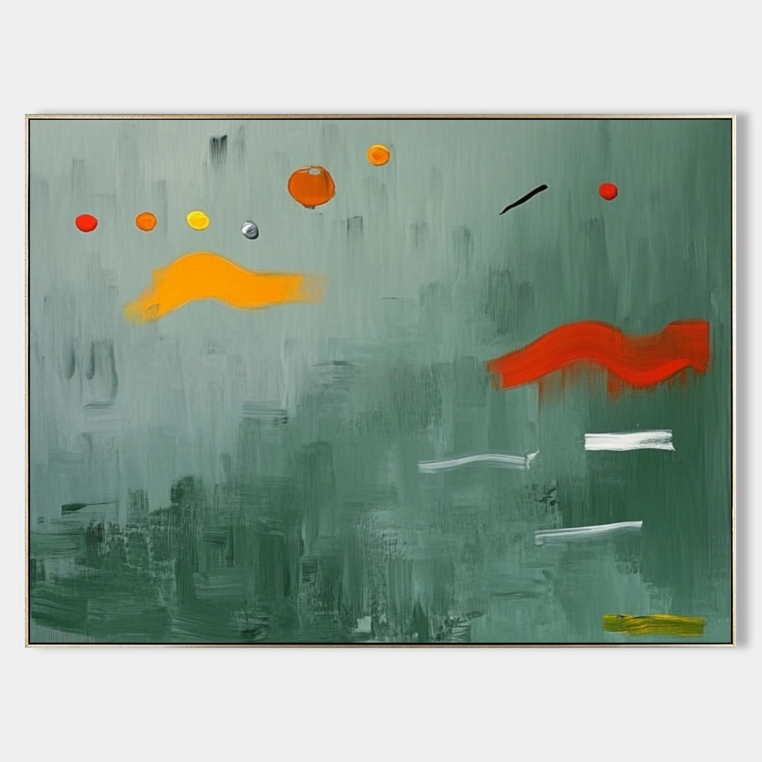 Wall Art Playful Textured Whimsical Shapes - Neutralighting