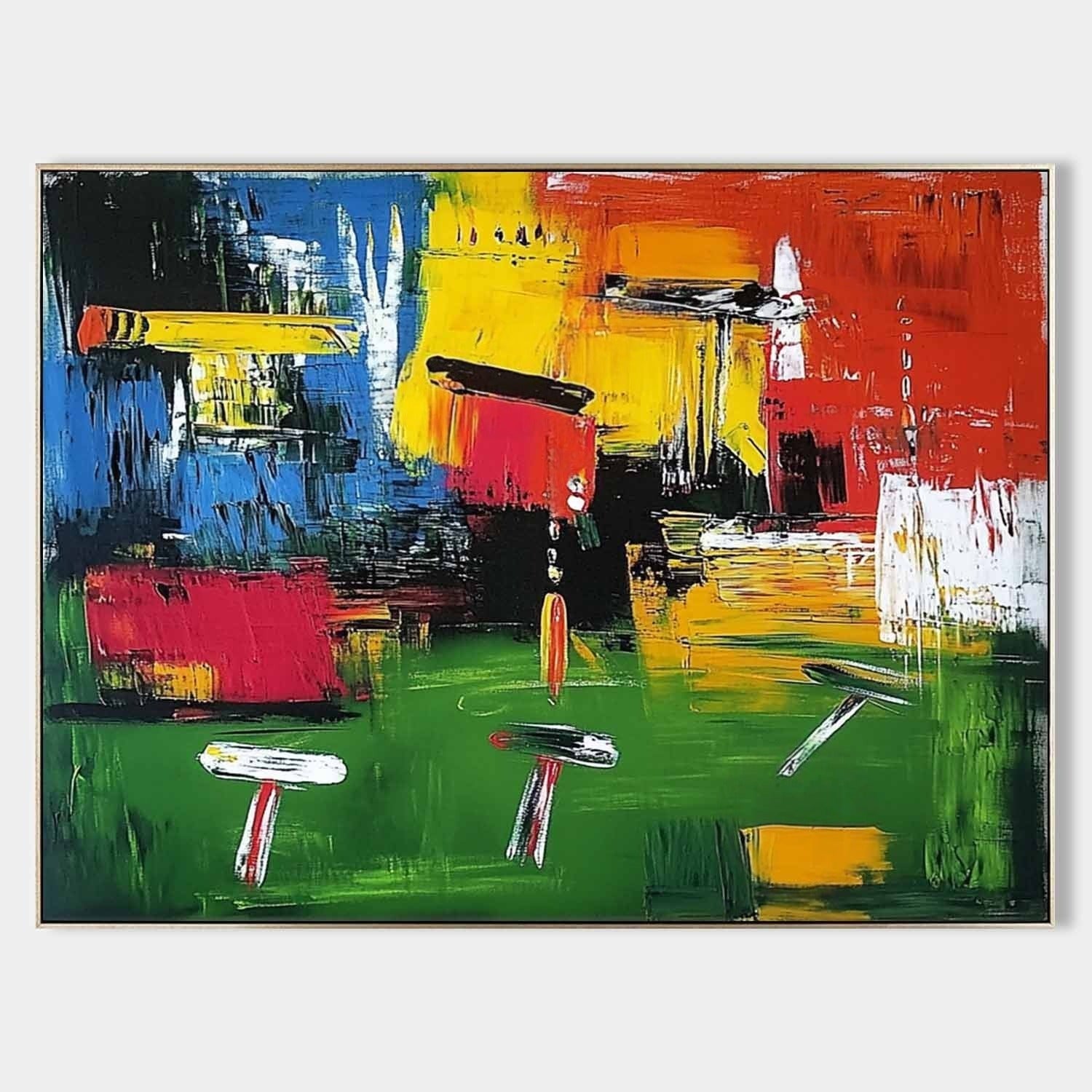 Wall Art Horizontal Expressionist Golf - Neutralighting