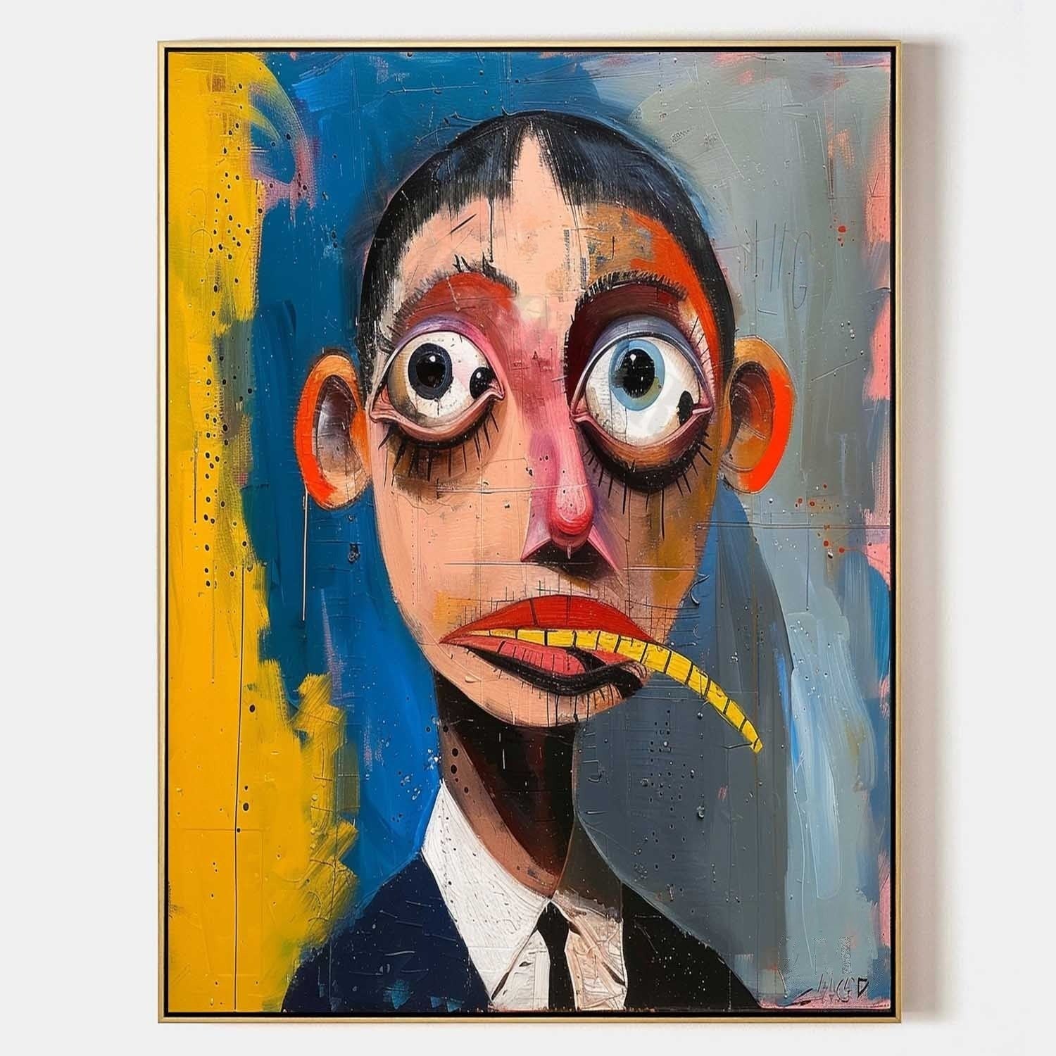 Wall Art Neo Expressionist Surreal Portrait - Neutralighting