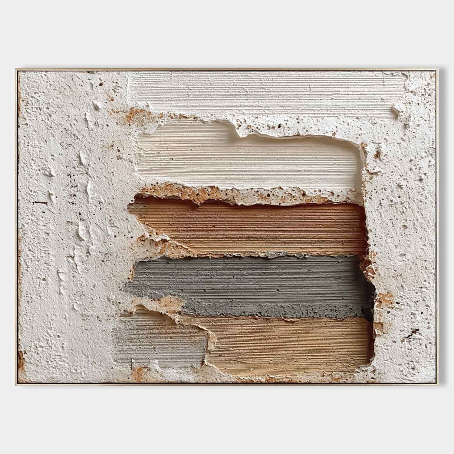 Wabi-Sabi Layered Peeling Wall Painting - Neutralighting