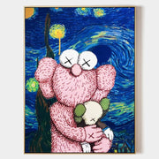 Wall Art Square Pop Art KAWS Inspired Starry Night - Neutralighting