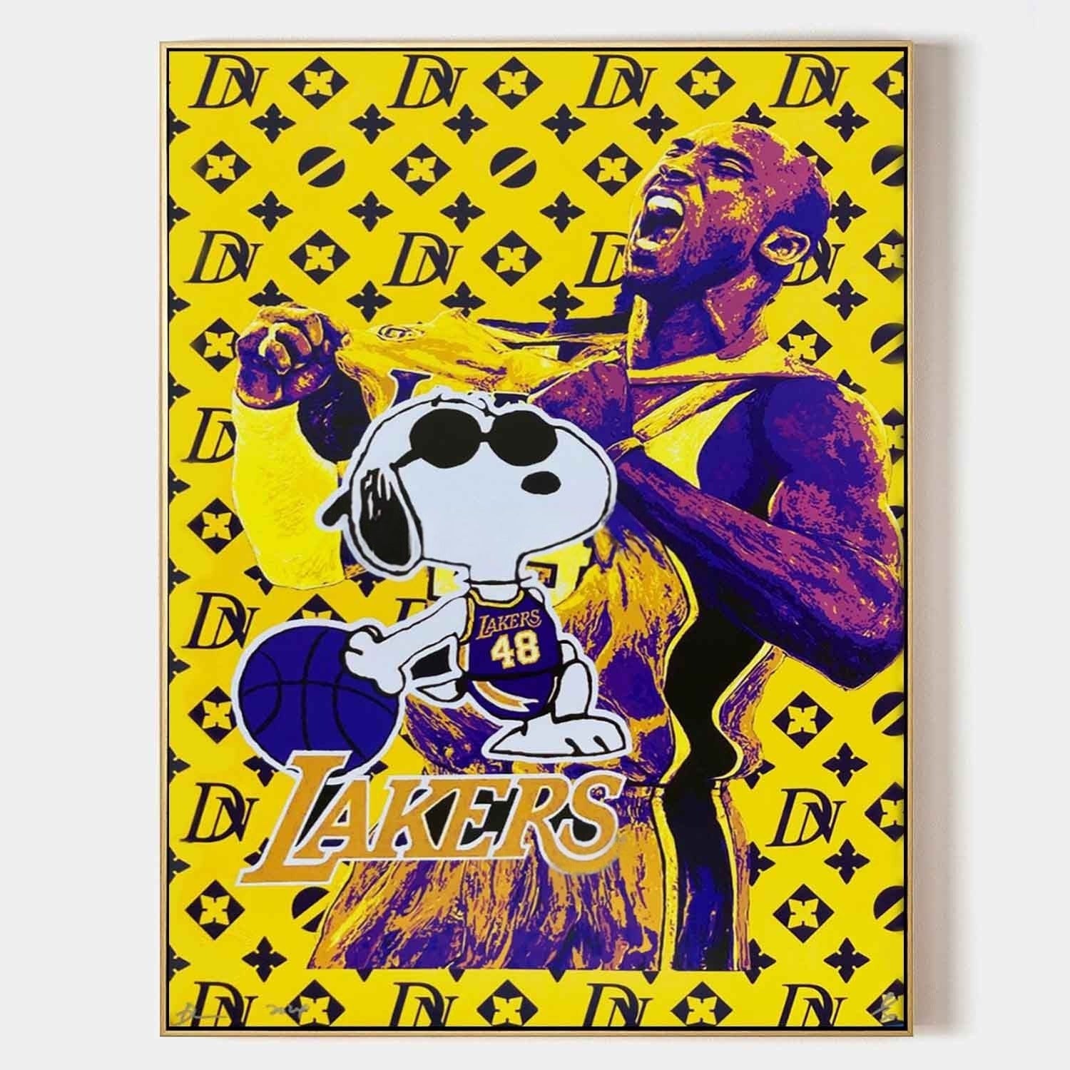 Wall Art Iconic Textured Lakers Kobe - Neutralighting
