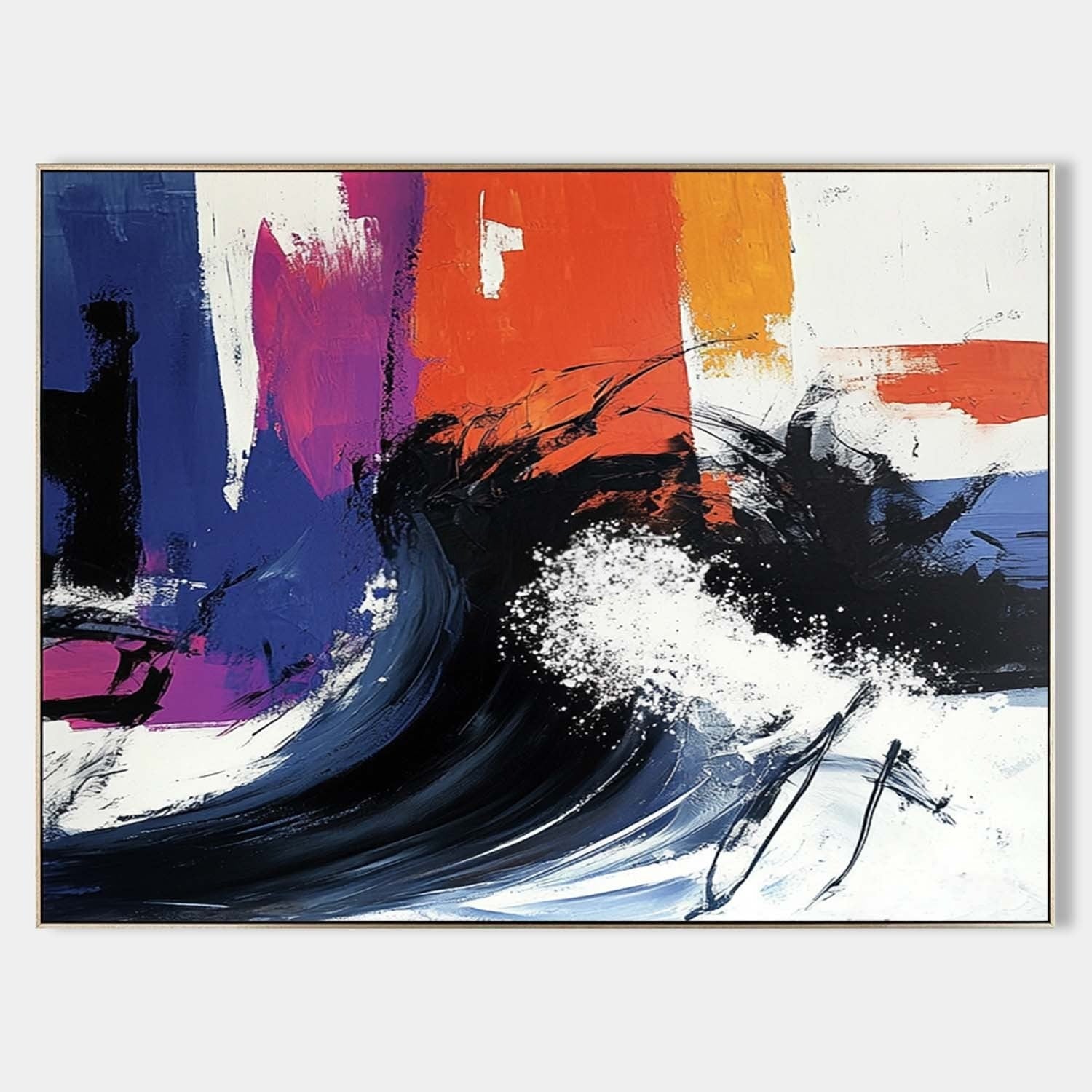 Wall Art Dynamic Textured Wave - Neutralighting