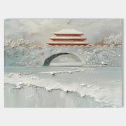Wall Art Snow-Covered Ancient Chinese - Neutralighting