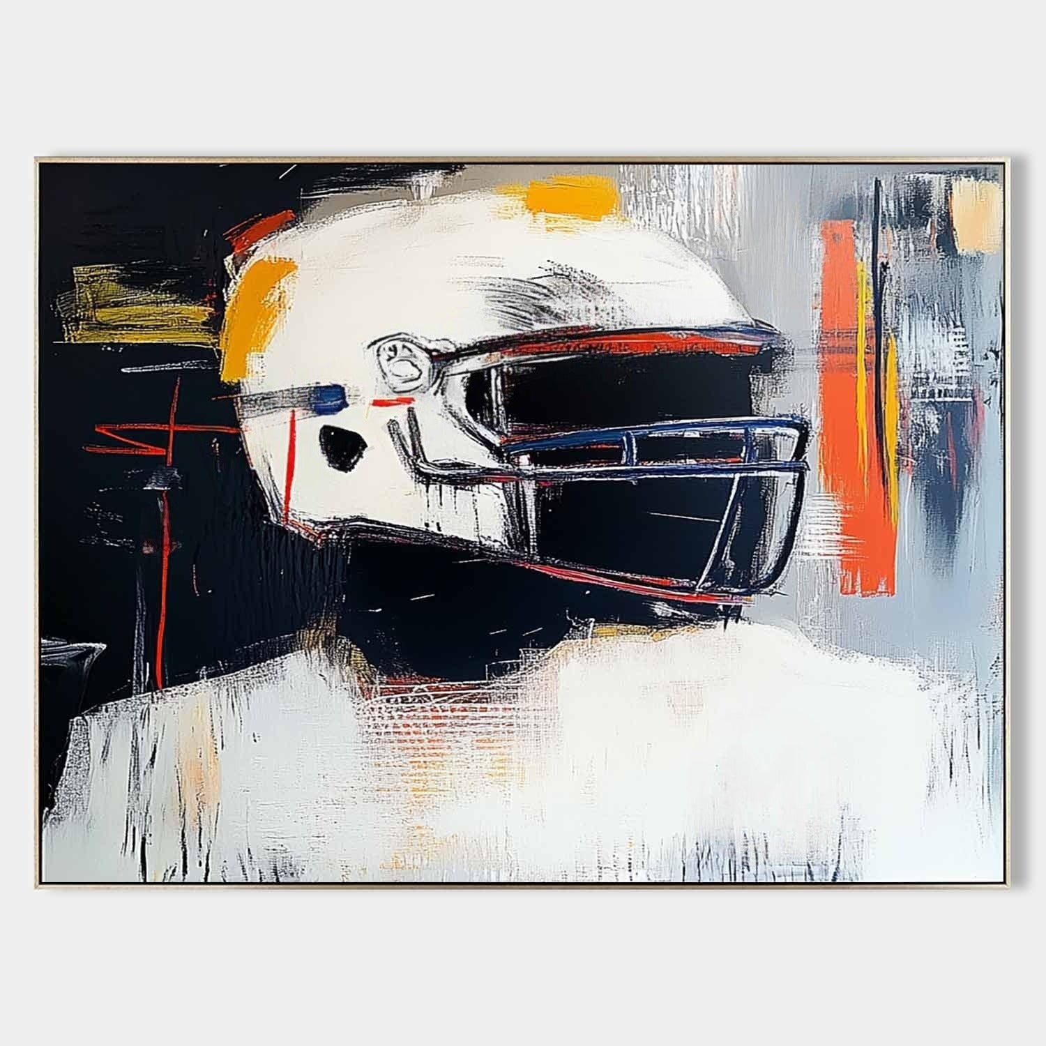 Wall Art Expressionist Racing Helmet - Neutralighting