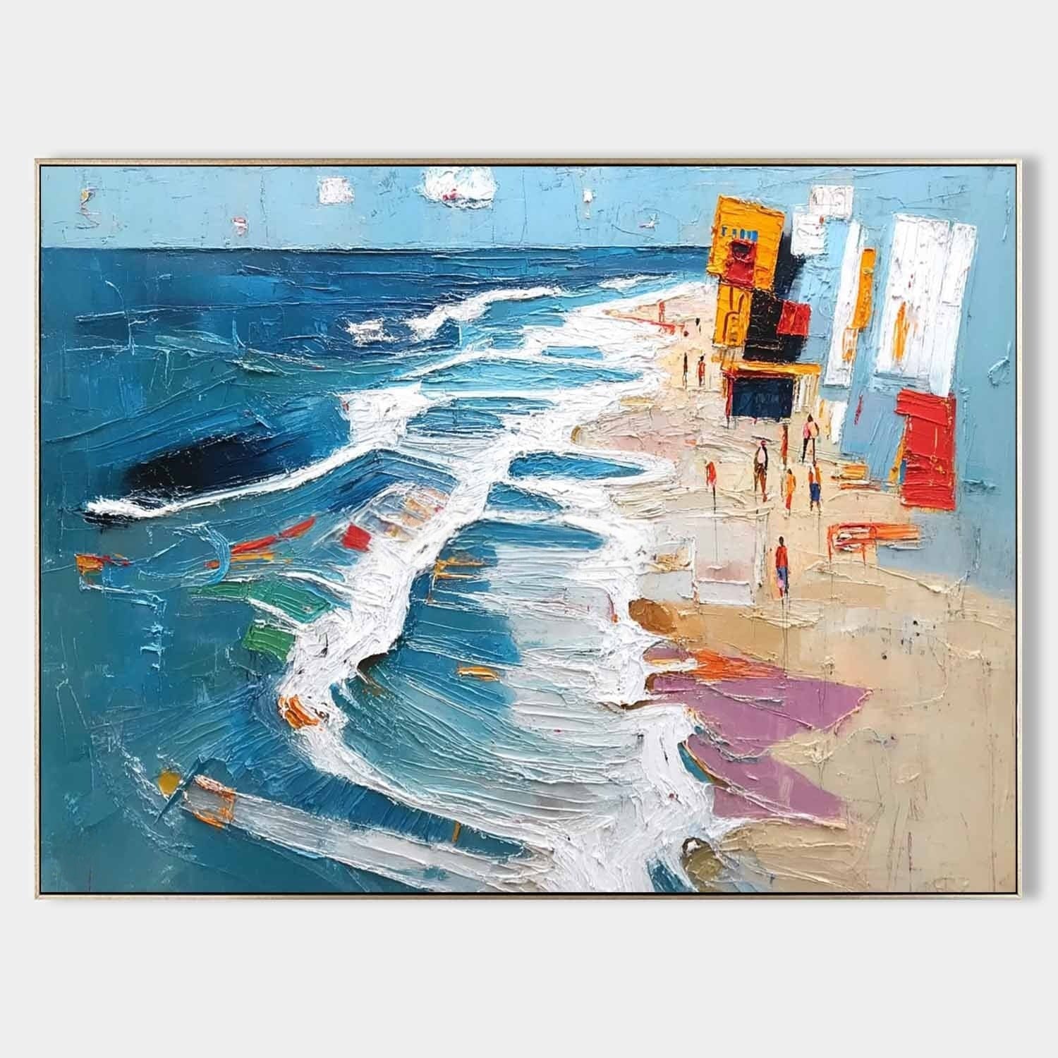 Wall Art Lively Beach Boardwalk - Neutralighting