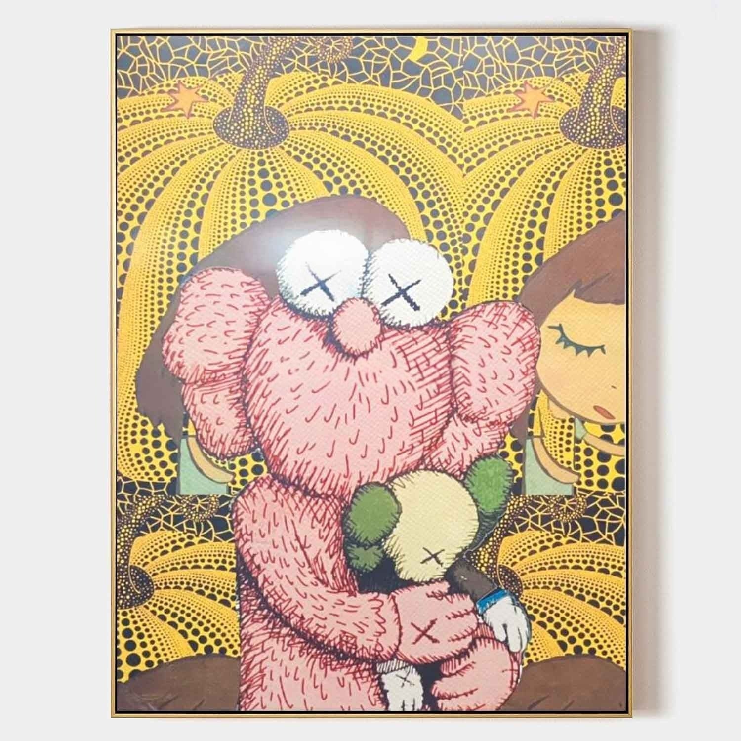Wall Art Playful Textured KAWS - Neutralighting