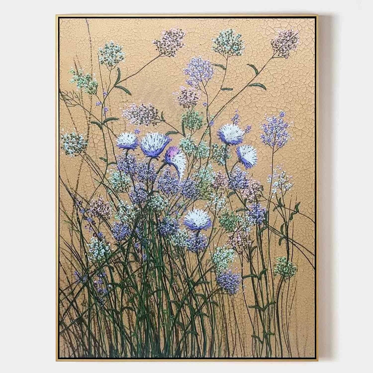 Wall Art Wildflower Meadow Crackle - Neutralighting