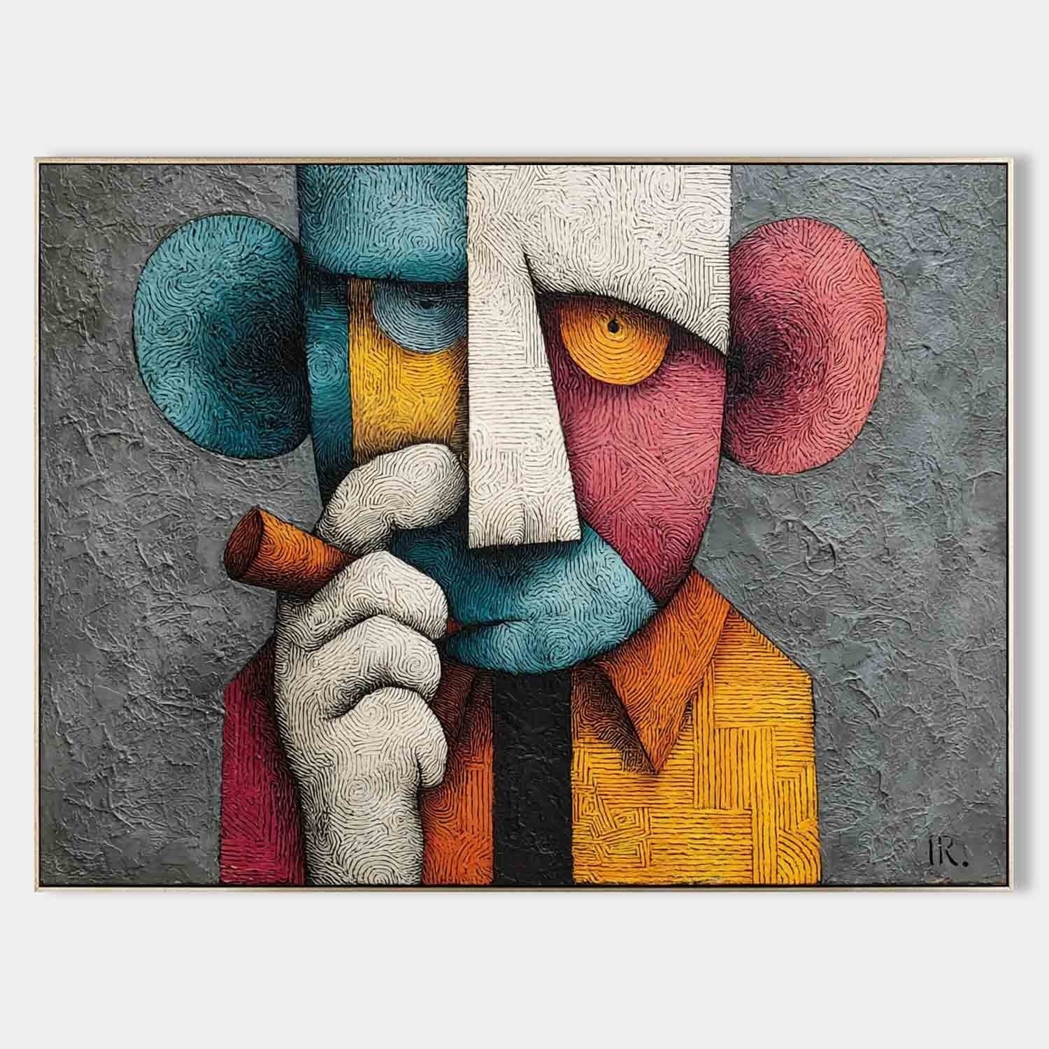 Cubist Kaws Pop Art Painting - Neutralighting