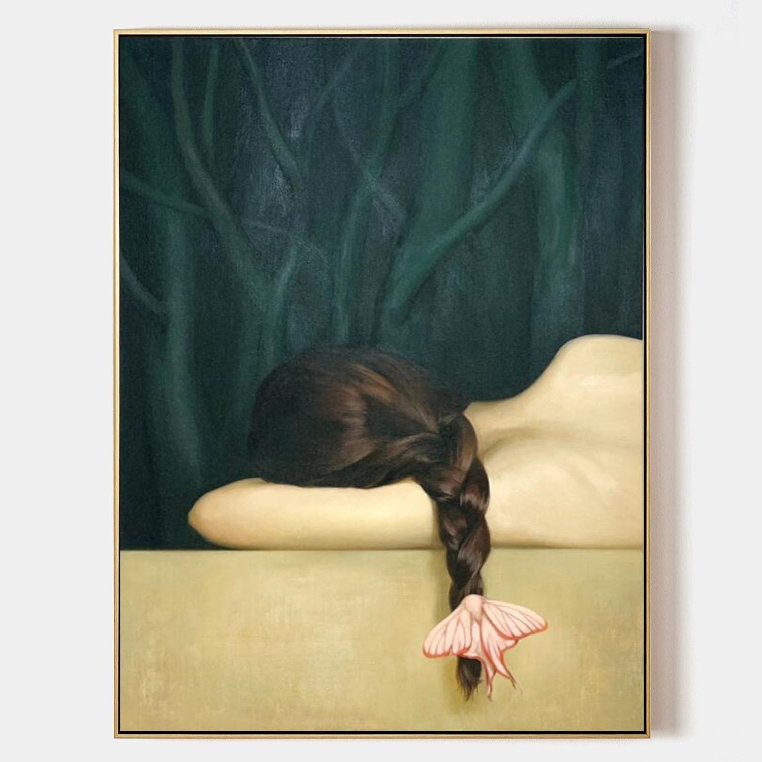 Wall Art Dreamy Hyperrealism Figure Braid - Neutralighting