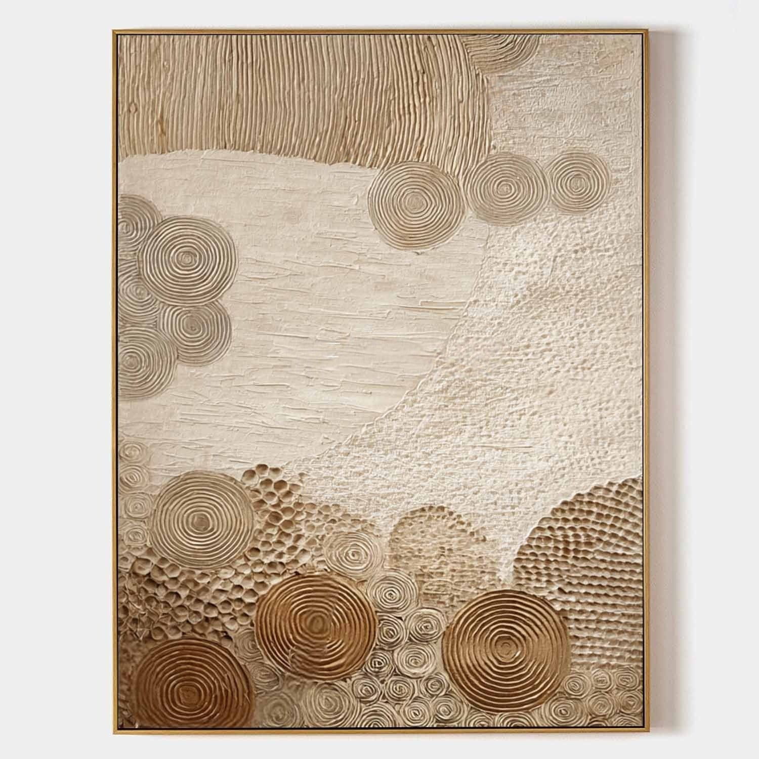 Wall Art Organic Flow Texture Bohemian Painting - Neutralighting