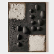 Wall Art Monochrome Block Bas-Relief Abstract Painting - Neutralighting