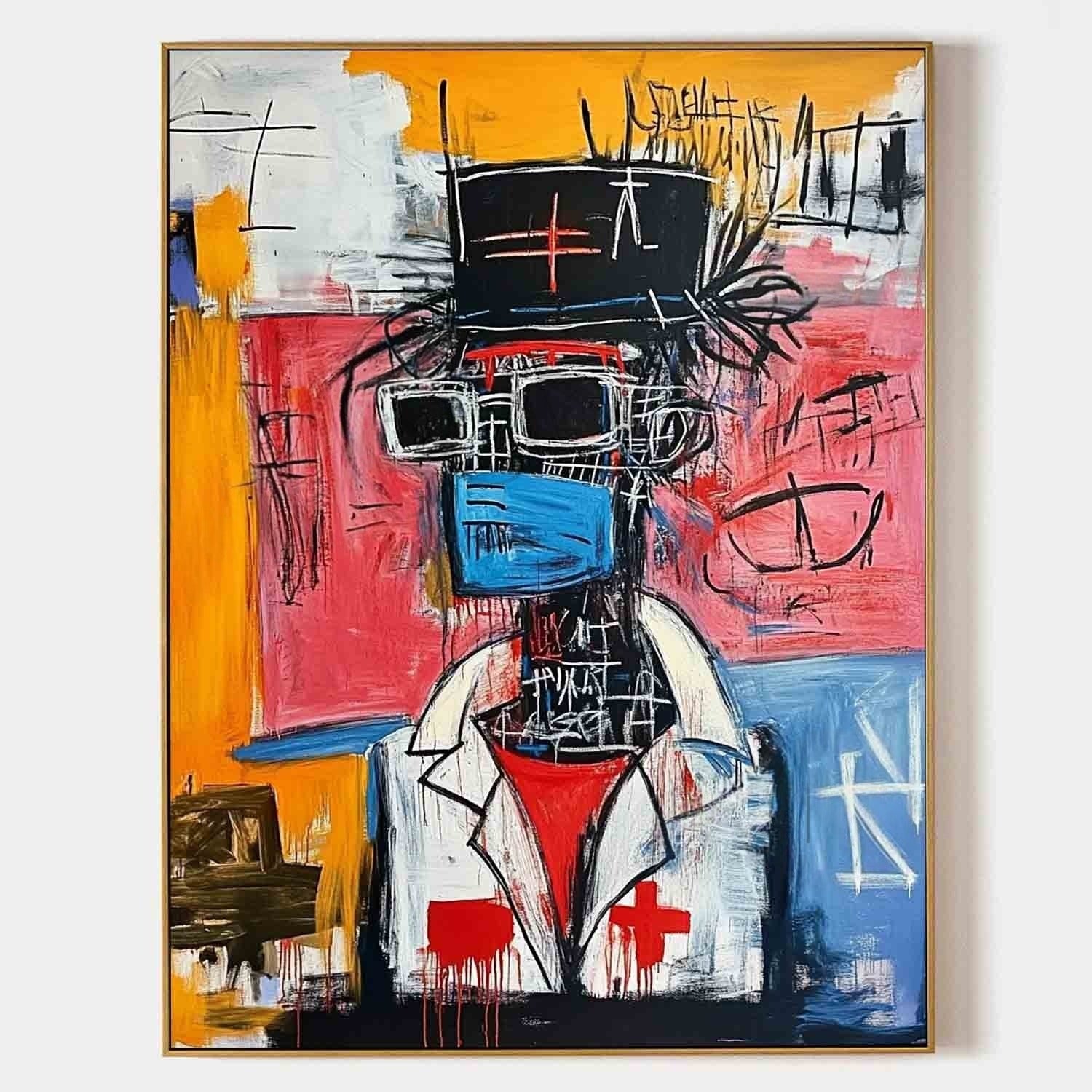 Wall Art Vertical Neo Expressionist - Neutralighting