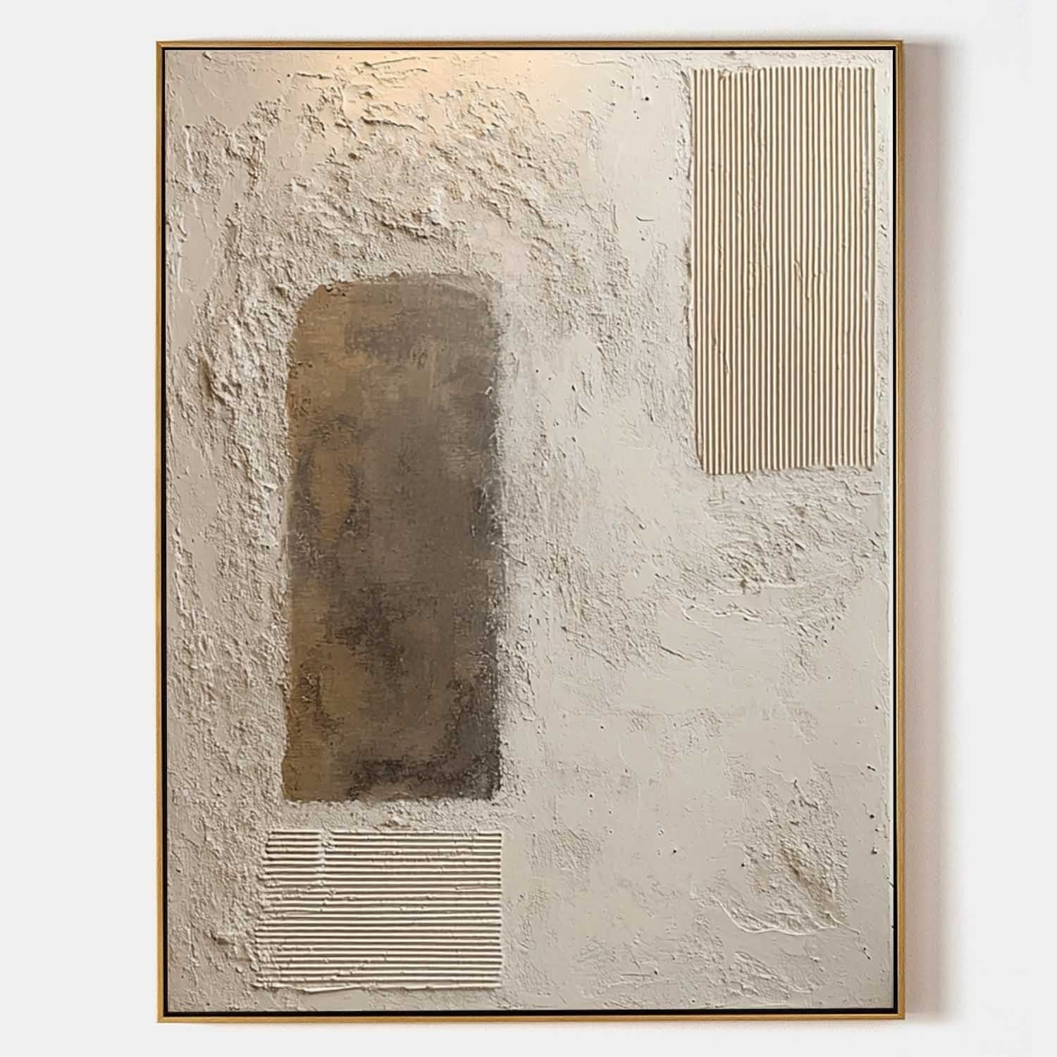 Wabi-Sabi Multi-Texture Abstract Painting - Neutralighting