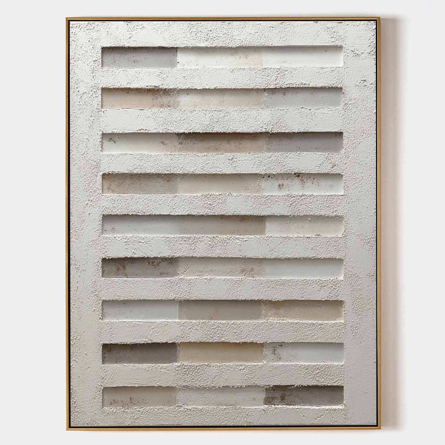Wall Art Minimalist Textured Geometric - Neutralighting