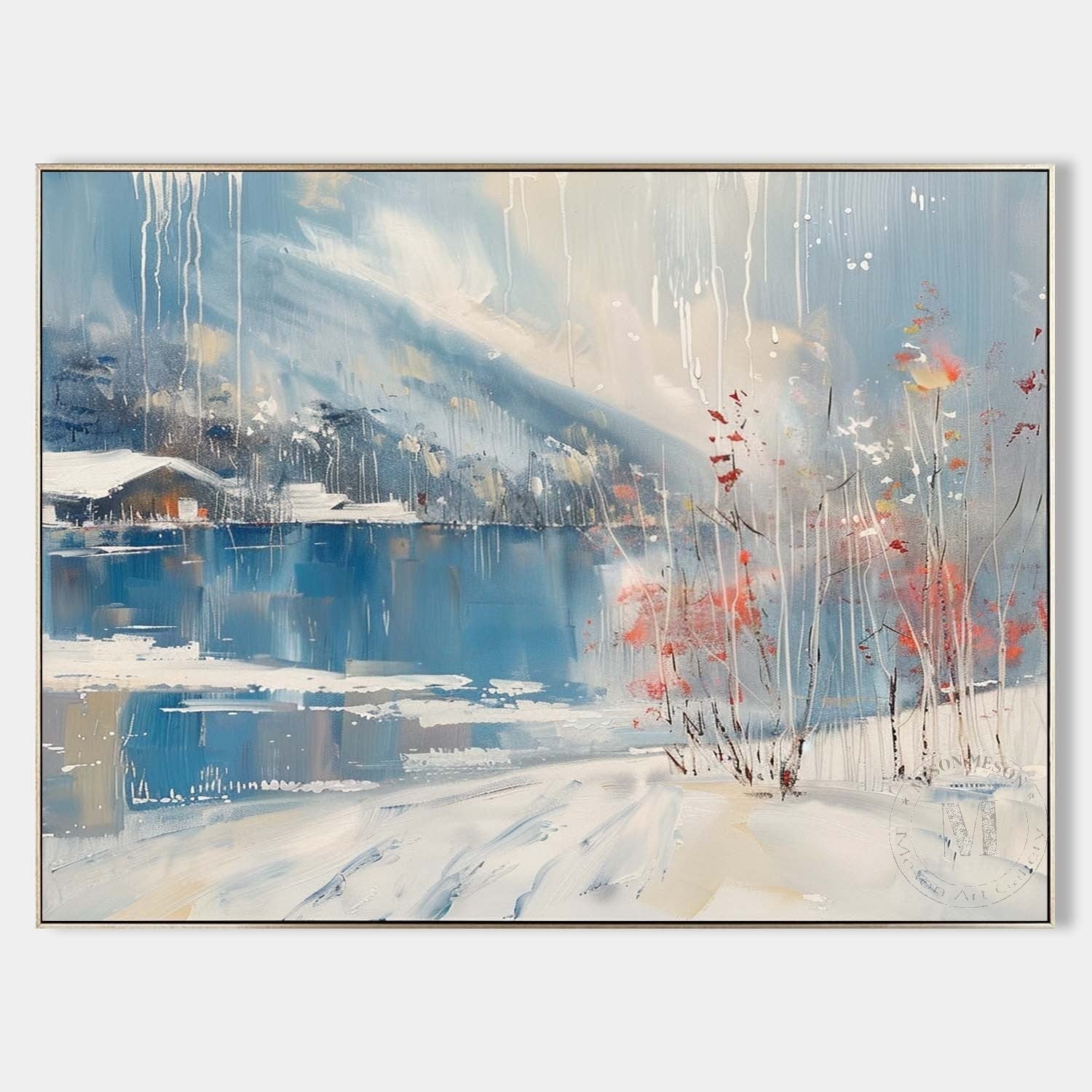 Wall Art Horizontal Winter Lakeside - Neutralighting