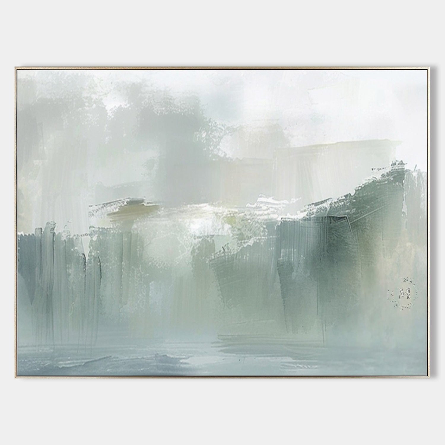 Wall Art Minimalist Textured Misty - Neutralighting